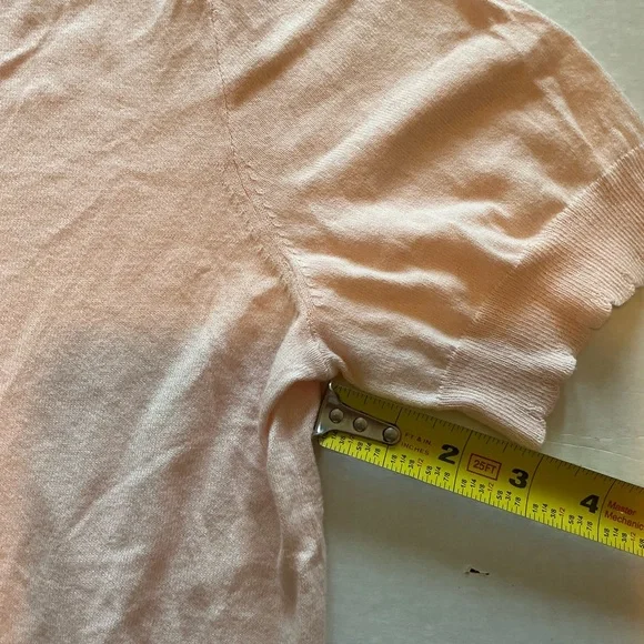 Women’s Set of 3 J. Crew Scalloped Short Sleeve Crewneck Cotton Sweater Sz L - Picture 7 of 10